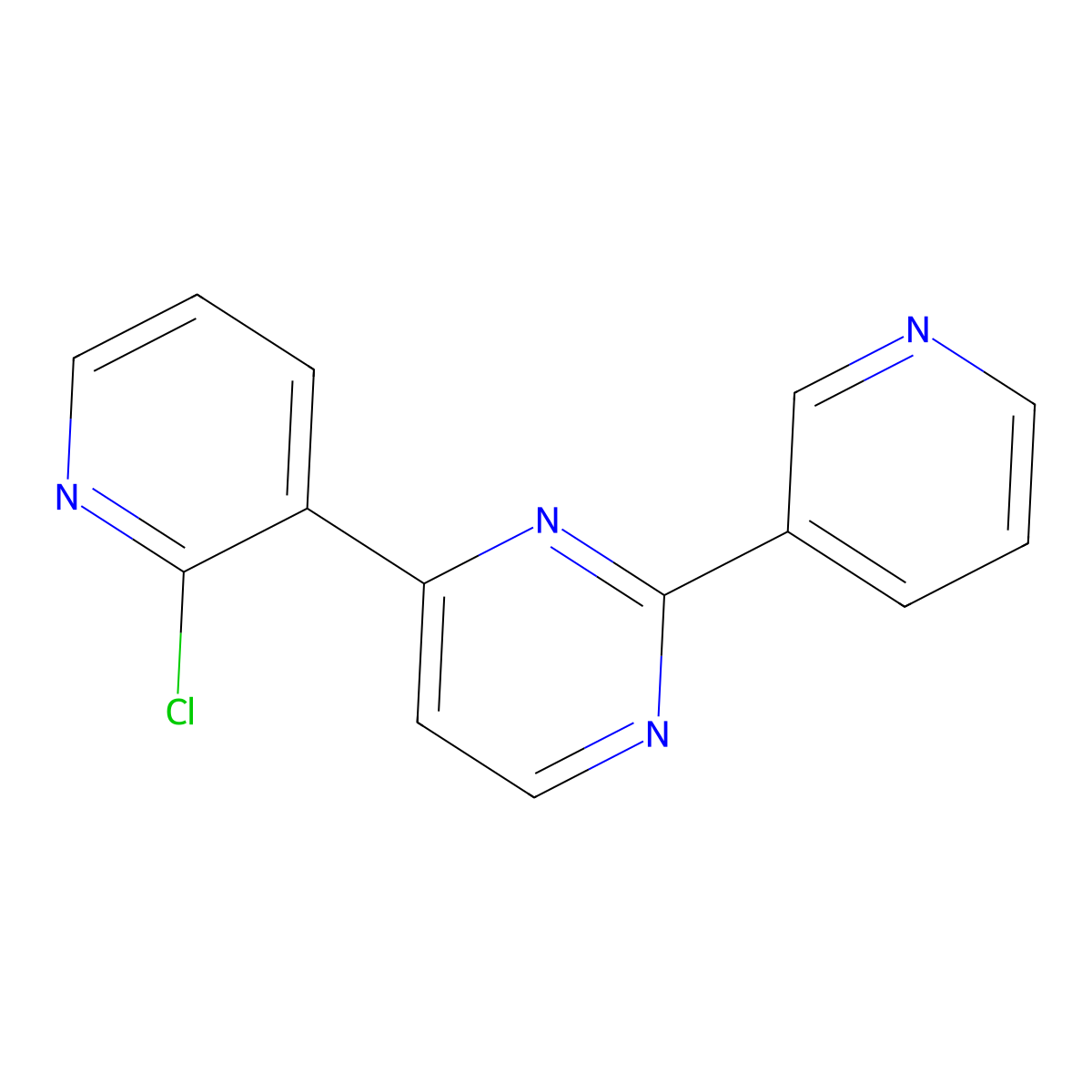 4-(2-Chloropyridin-3-yl)-2-(pyridin-3-yl)pyrimidine molecular structure, CAS 1312186-09-6