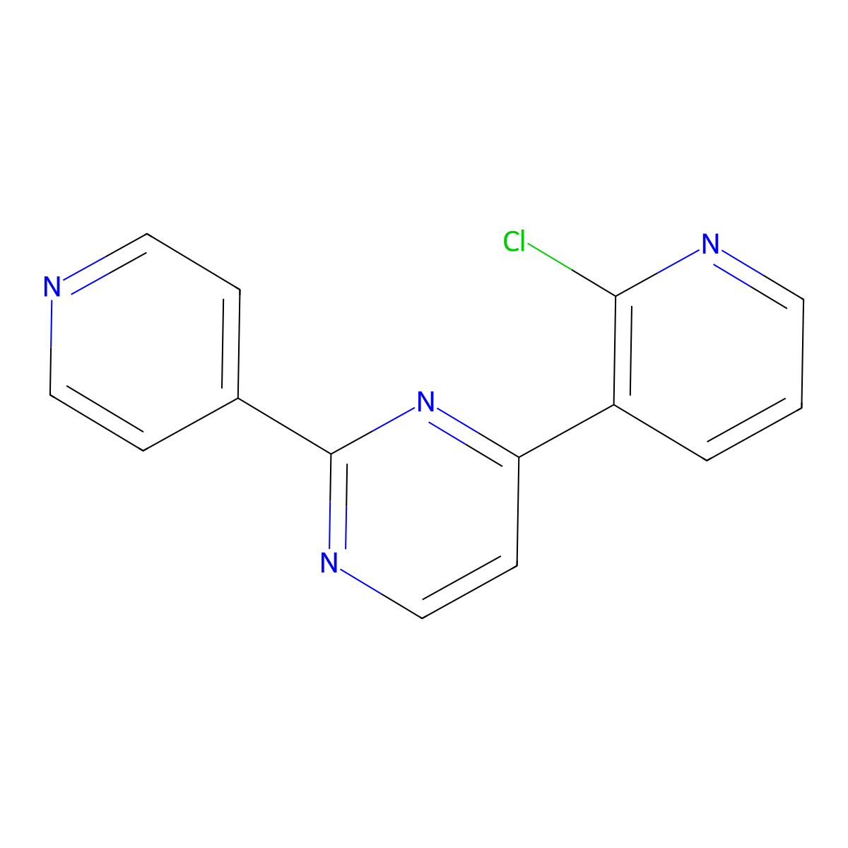 4-(2-Chloropyridin-3-yl)-2-(pyridin-4-yl)pyrimidine molecular structure, CAS 1312186-10-9