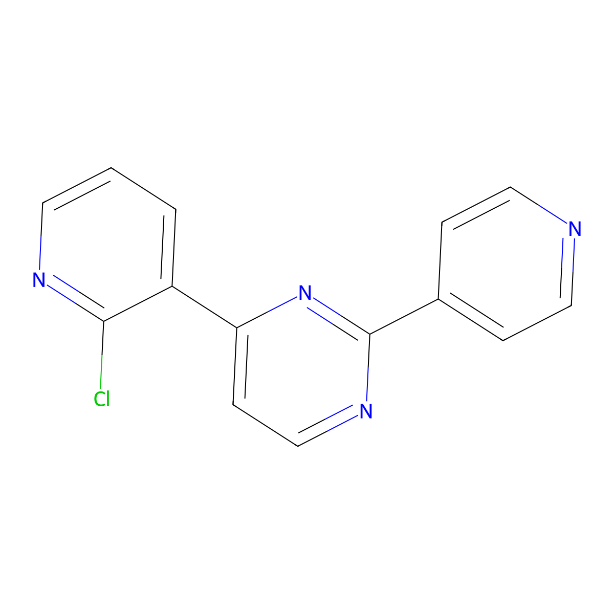 4-(2-Chloropyridin-3-yl)-2-(pyridin-4-yl)pyrimidine molecular structure, CAS 1312186-10-9