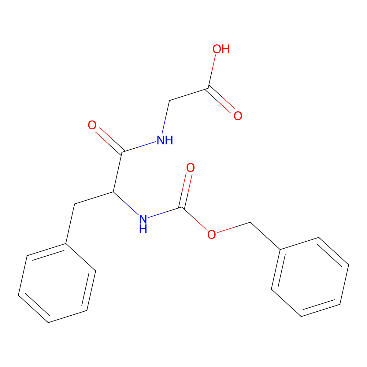 Z-Phe-gly-OH molecular structure, CAS 13122-99-1