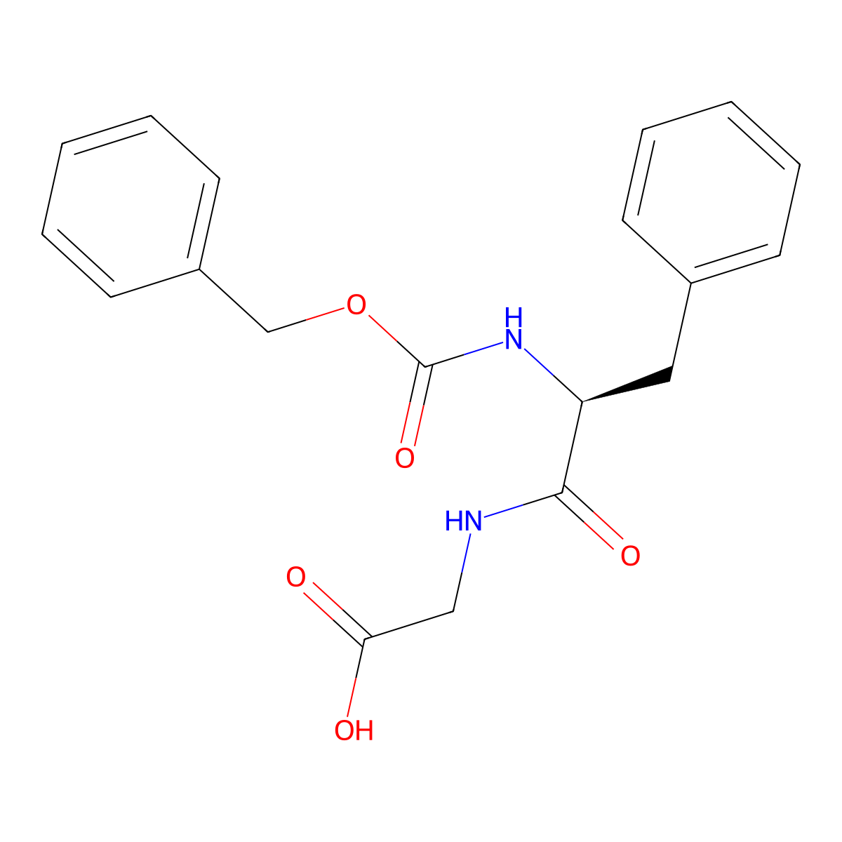 Z-Phe-gly-OH molecular structure, CAS 13122-99-1