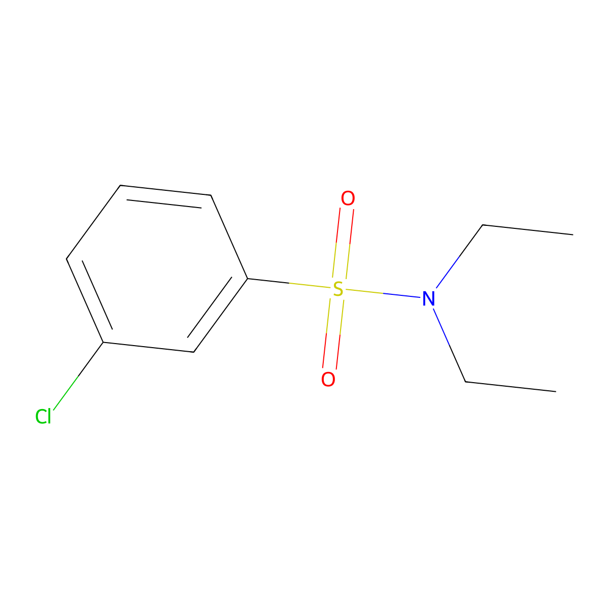 3-chloro-N,N-diethylbenzene-1-sulfonamide molecular structure, CAS 1312206-52-2