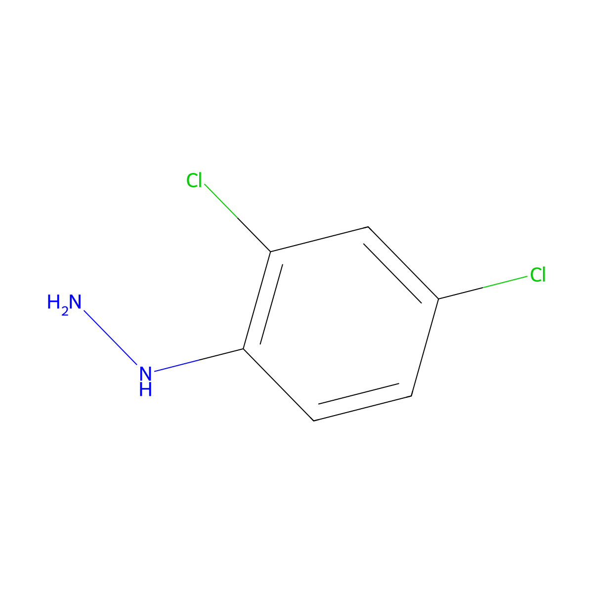 (2,4-Dichlorophenyl)hydrazine molecular structure, CAS 13123-92-7
