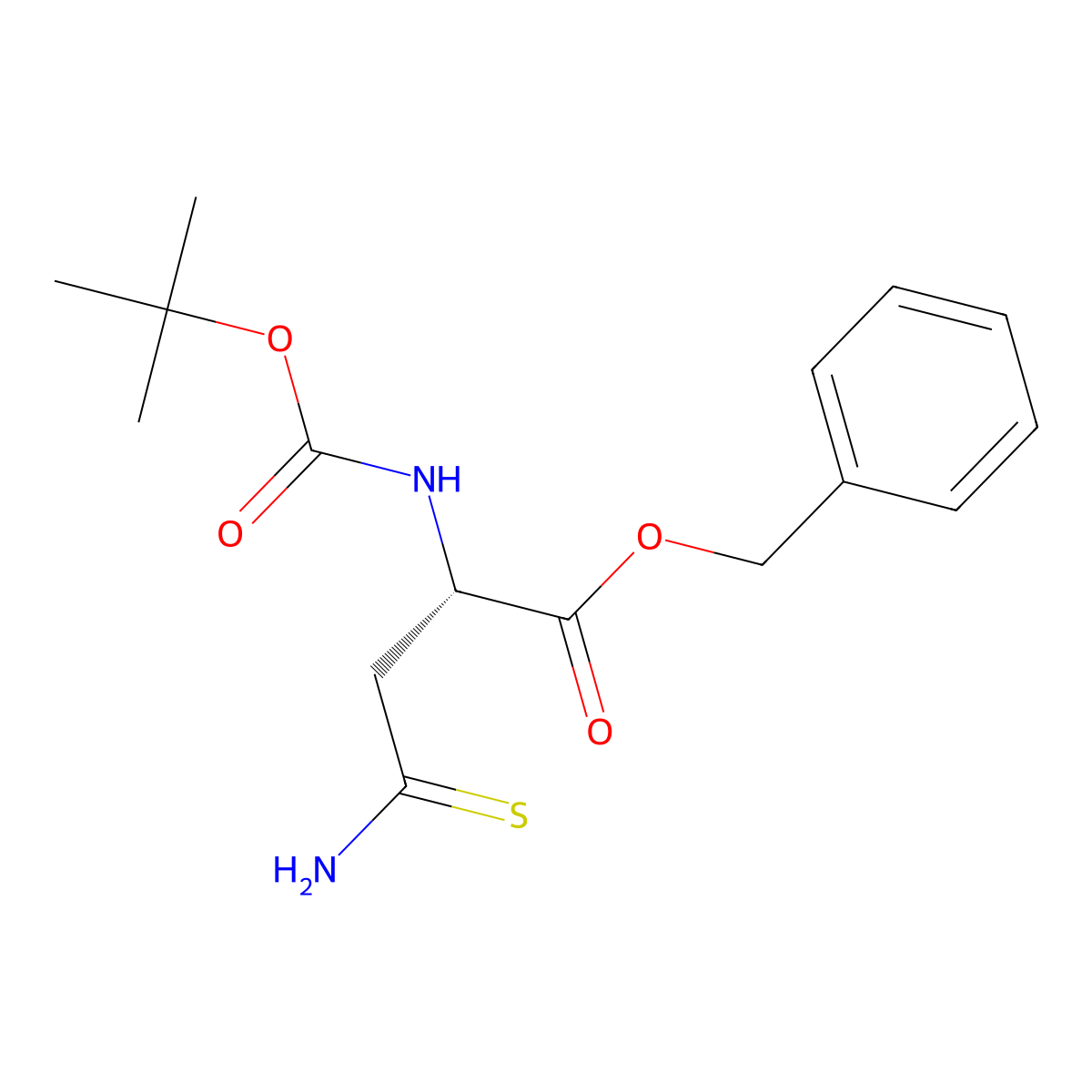 Benzyl (S)-4-amino-2-((tert-butoxycarbonyl)amino)-4-thioxobutanoate molecular structure, CAS 1312304-07-6