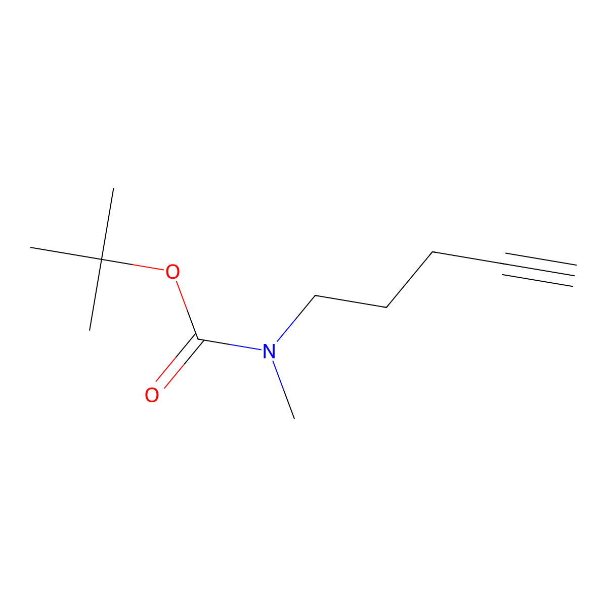Tert-butyl methyl(pent-4-yn-1-yl)carbamate molecular structure, CAS 1312304-14-5
