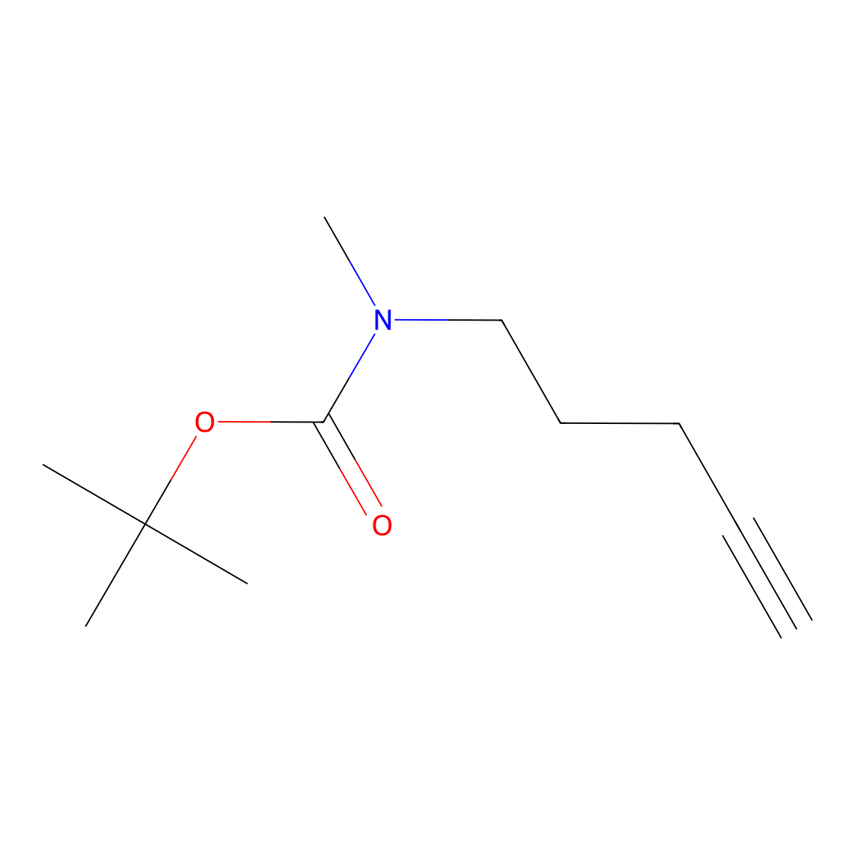 Tert-butyl methyl(pent-4-yn-1-yl)carbamate molecular structure, CAS 1312304-14-5