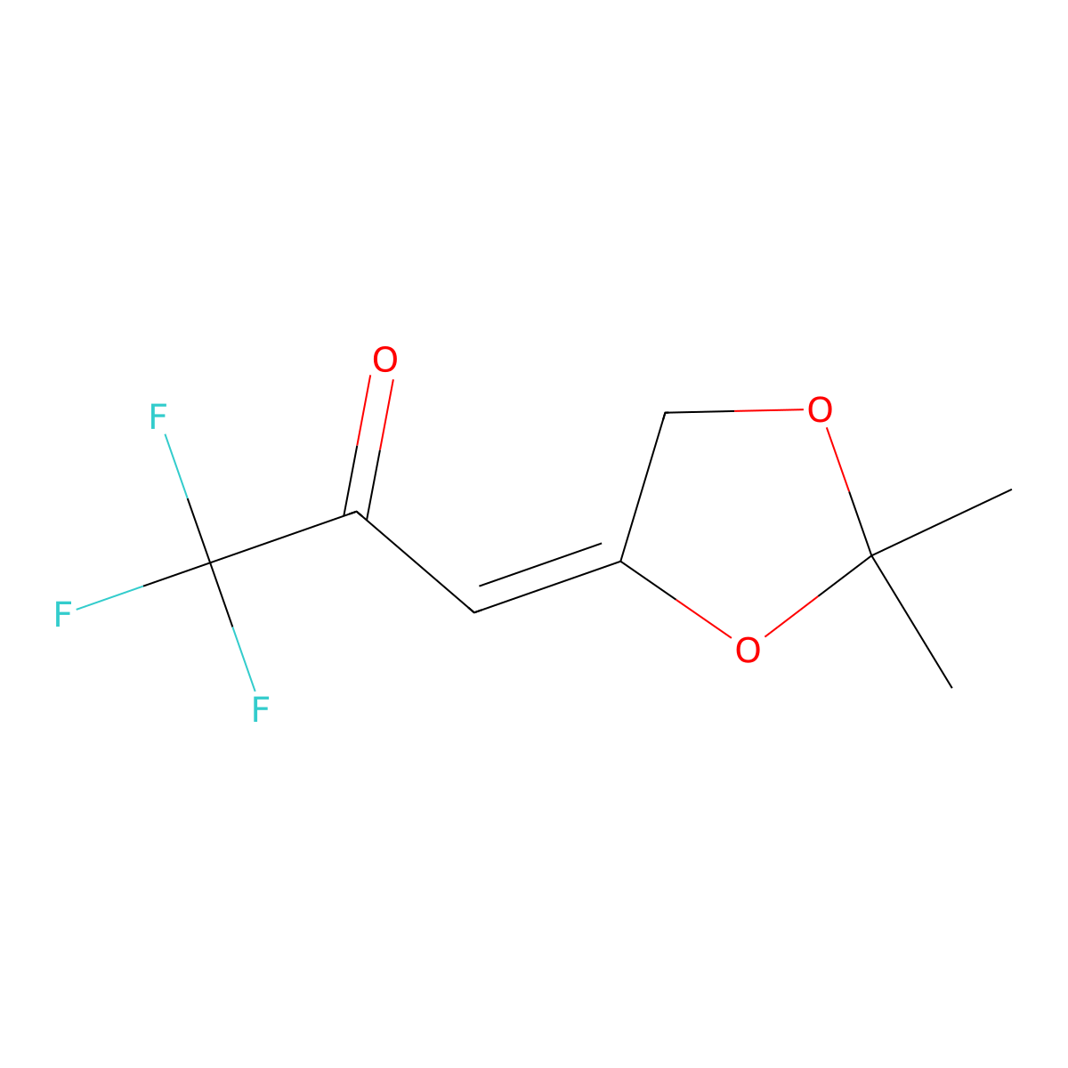3-((4E)-2,2-dimethyl-1,3-dioxolan-4-ylidene)-1,1,1-trifluoropropan-2-one molecular structure, CAS 1312304-32-7