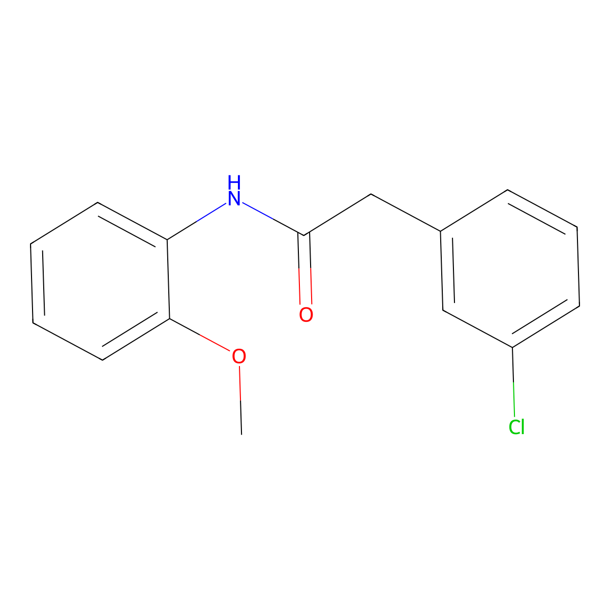 2-(3-chlorophenyl)-N-(2-methoxyphenyl)acetamide molecular structure, CAS 1312305-65-9
