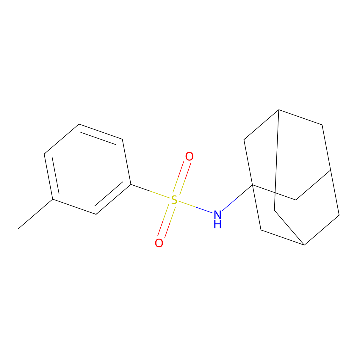 N-(1-adamantyl)-3-methylbenzenesulfonamide molecular structure, CAS 1312305-68-2