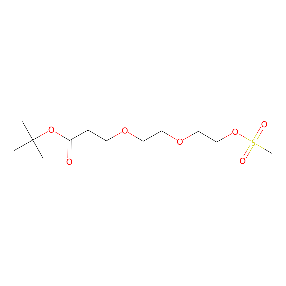 Mes-PEG2-acid t-butyl ester molecular structure, CAS 1312309-62-8