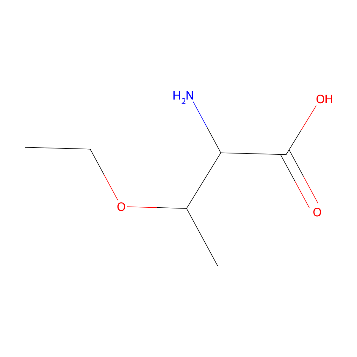 (2S,3S)-2-amino-3-ethoxybutanoic acid molecular structure, CAS 131234-99-6