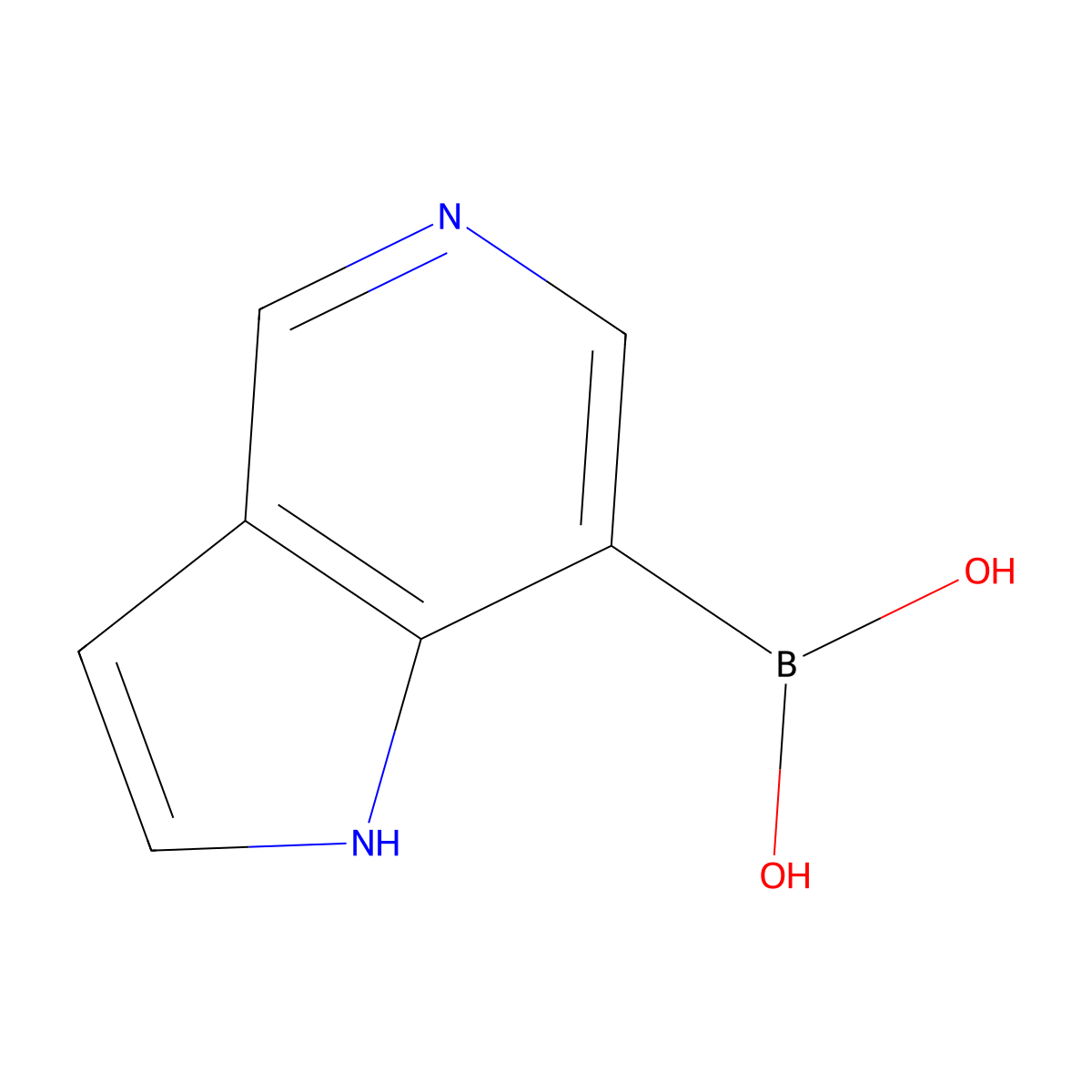 B-1H-Pyrrolo[3,2-c]pyridin-7-ylboronic acid molecular structure, CAS 1312368-91-4