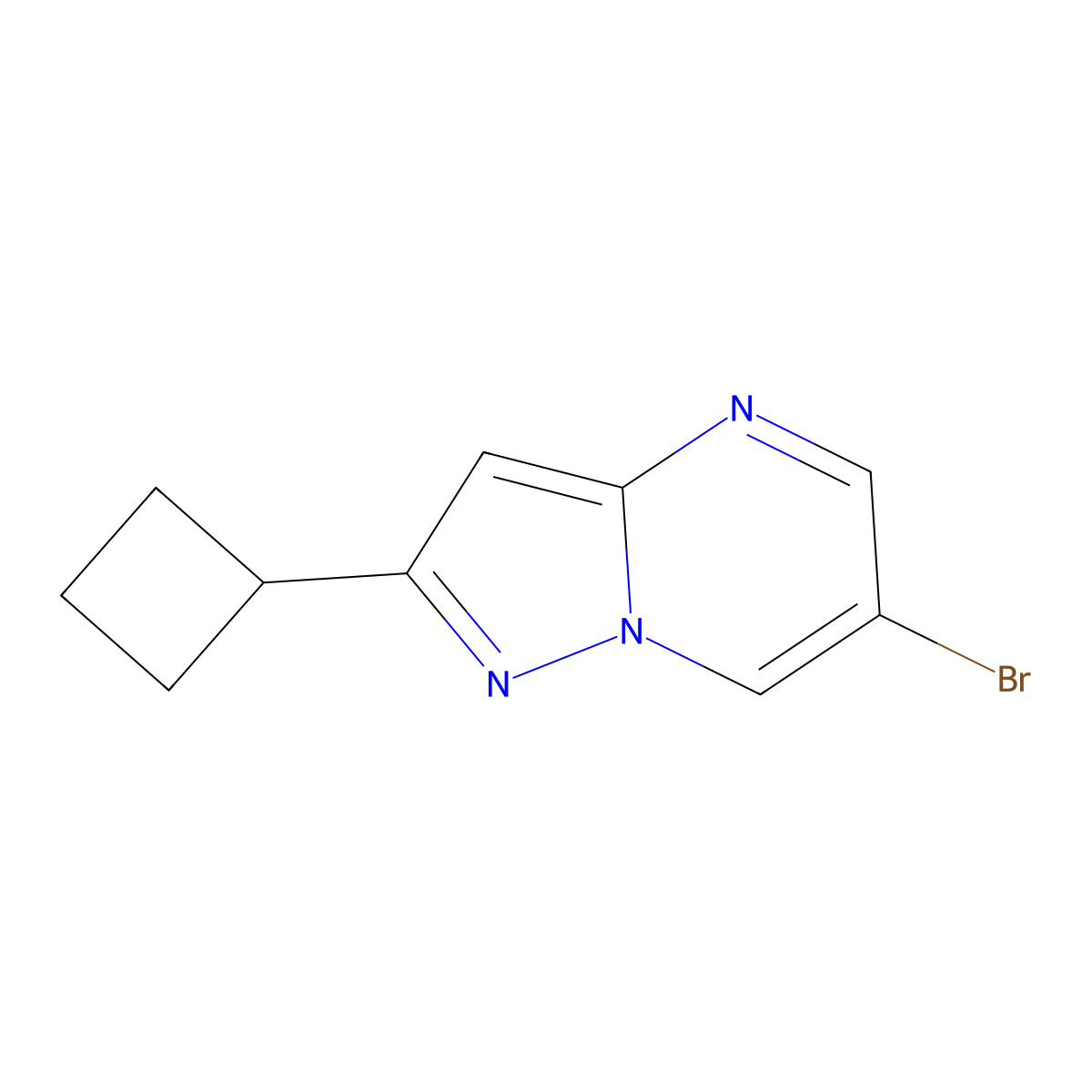 6-Bromo-2-cyclobutylpyrazolo[1,5-A]pyrimidine molecular structure, CAS 1312413-71-0