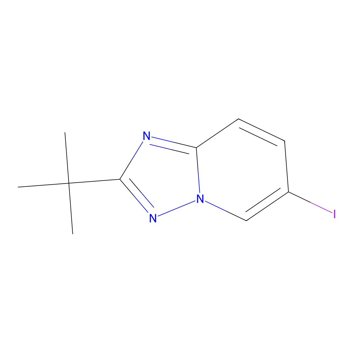 2-(Tert-butyl)-6-iodo-[1,2,4]triazolo[1,5-A]pyridine molecular structure, CAS 1312413-79-8