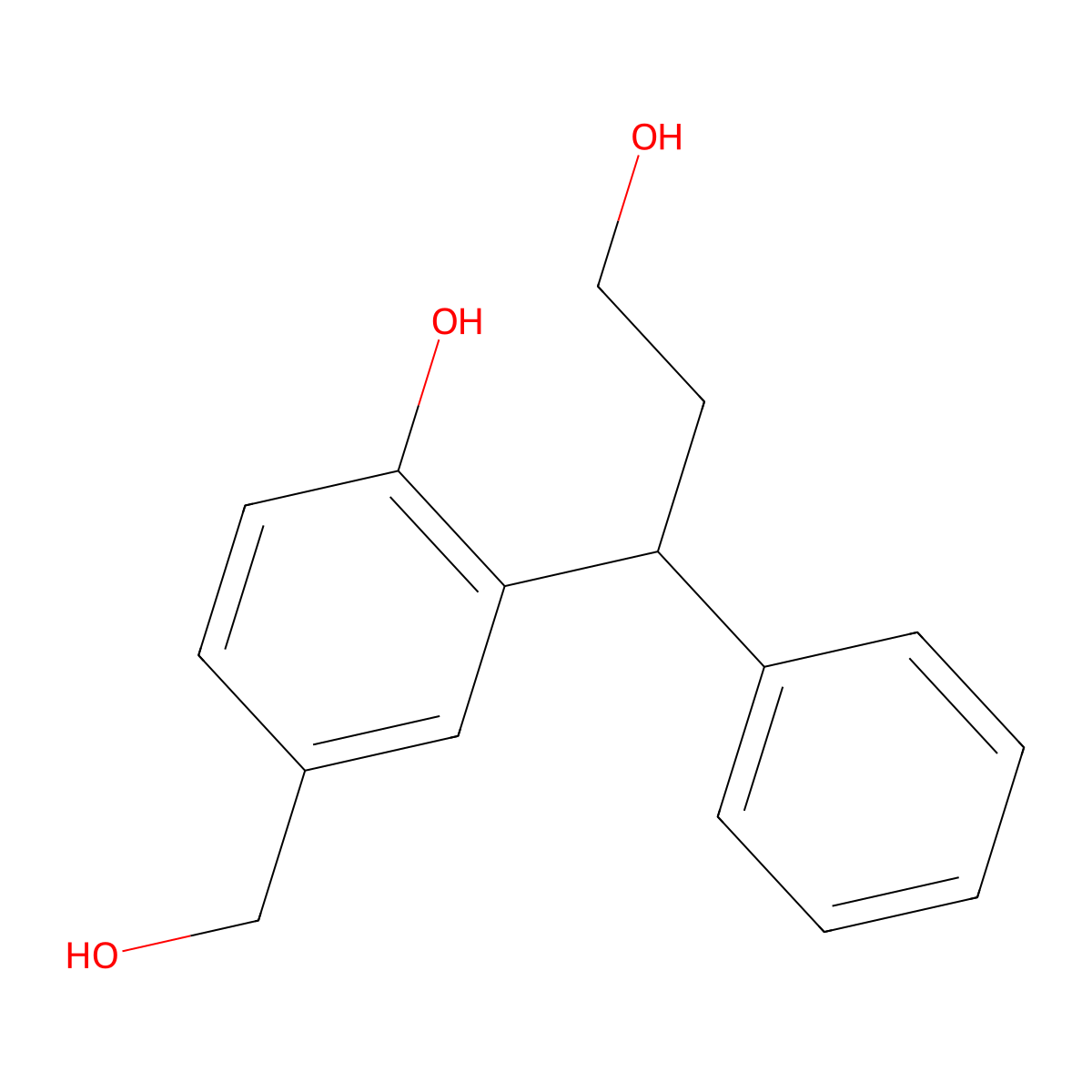 2-(3-Hydroxy-1-phenylpropyl)-4-(hydroxymethyl)phenol molecular structure, CAS 1312416-97-9