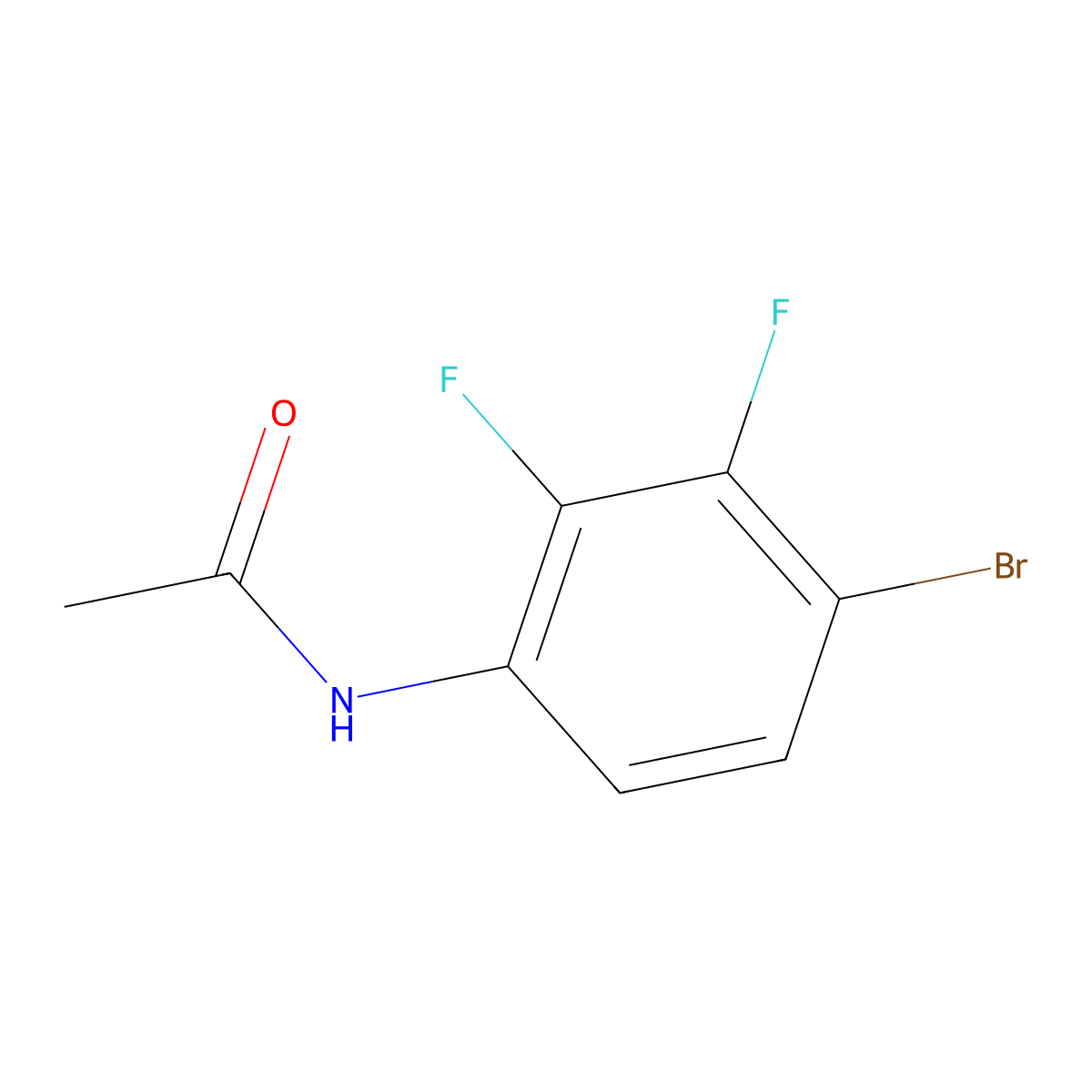N-(4-bromo-2,3-difluorophenyl)acetamide molecular structure, CAS 1312435-86-1