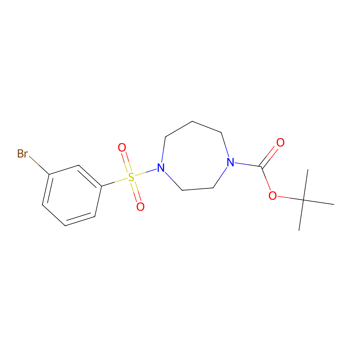 4-Boc-1-[(3-bromobenzene)sulfonyl]homopiperazine molecular structure, CAS 1312440-85-9