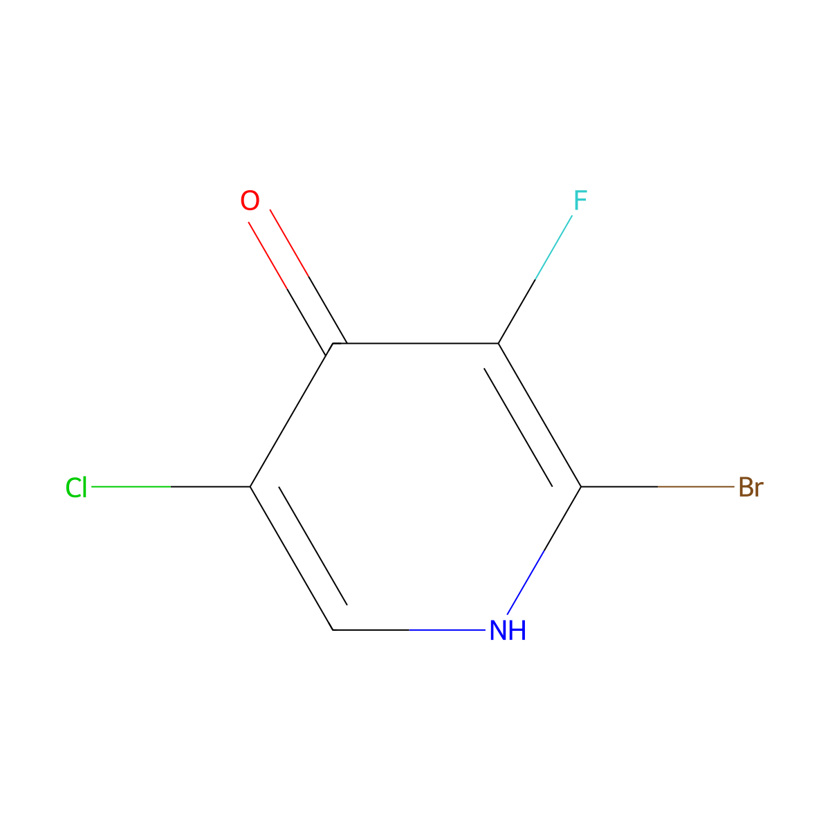 2-Bromo-5-chloro-3-fluoro-4-hydroxypyridine molecular structure, CAS 1312440-86-0