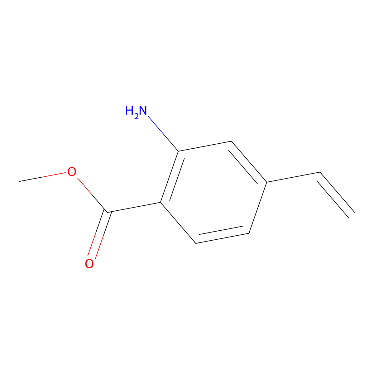 Methyl 2-Amino-4-vinylbenzoate molecular structure, CAS 1312446-81-3