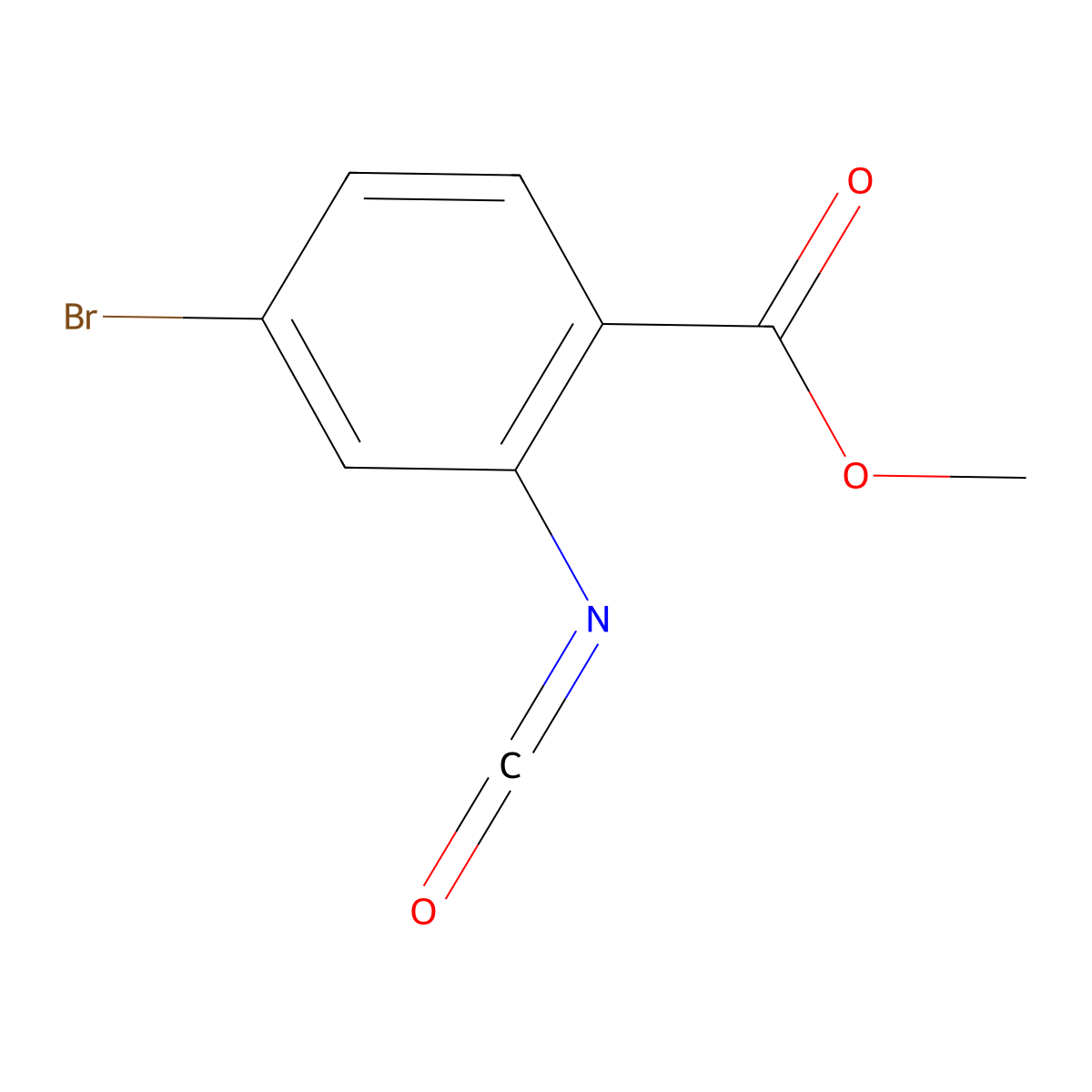 Methyl 4-bromo-2-isocyanatobenzoate molecular structure, CAS 1312446-90-4