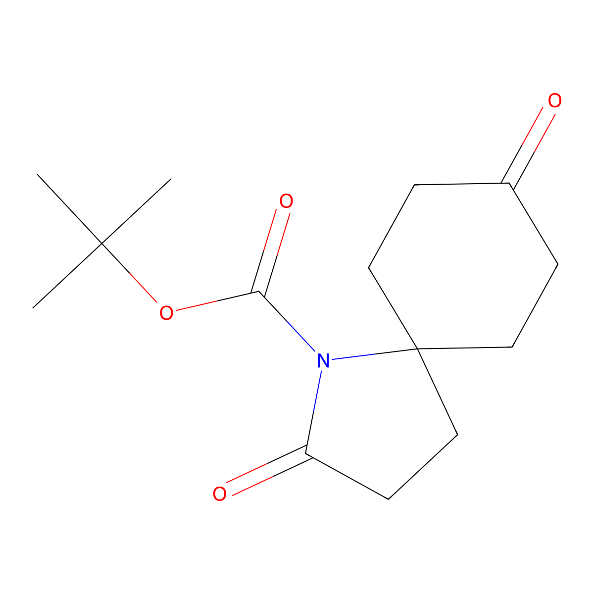Tert-butyl 2,8-dioxo-1-azaspiro[4.5]decane-1-carboxylate molecular structure, CAS 1312455-52-9