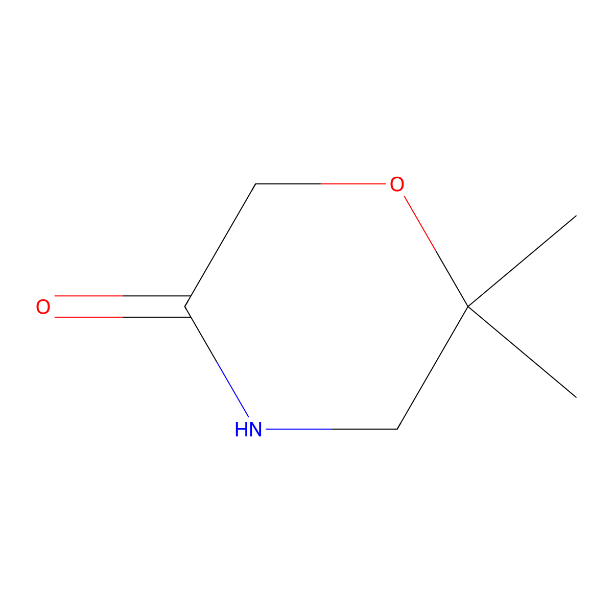 6,6-Dimethylmorpholin-3-one molecular structure, CAS 1312457-13-8