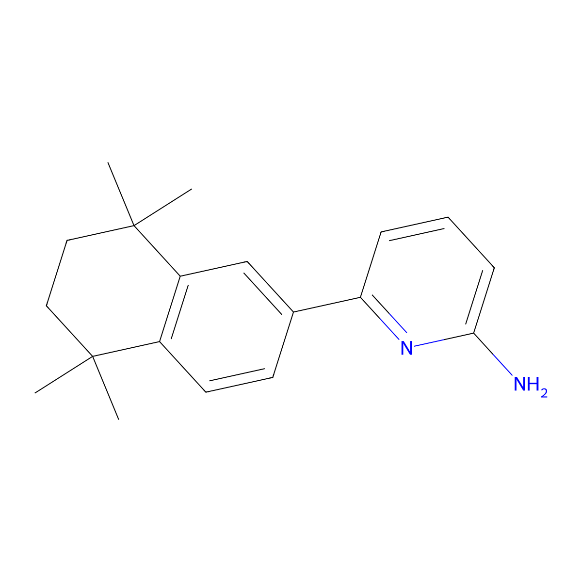 6-(5,5,8,8-Tetramethyl-5,6,7,8-tetrahydronaphthalen-2-yl)pyridin-2-ylamine molecular structure, CAS 1312464-69-9