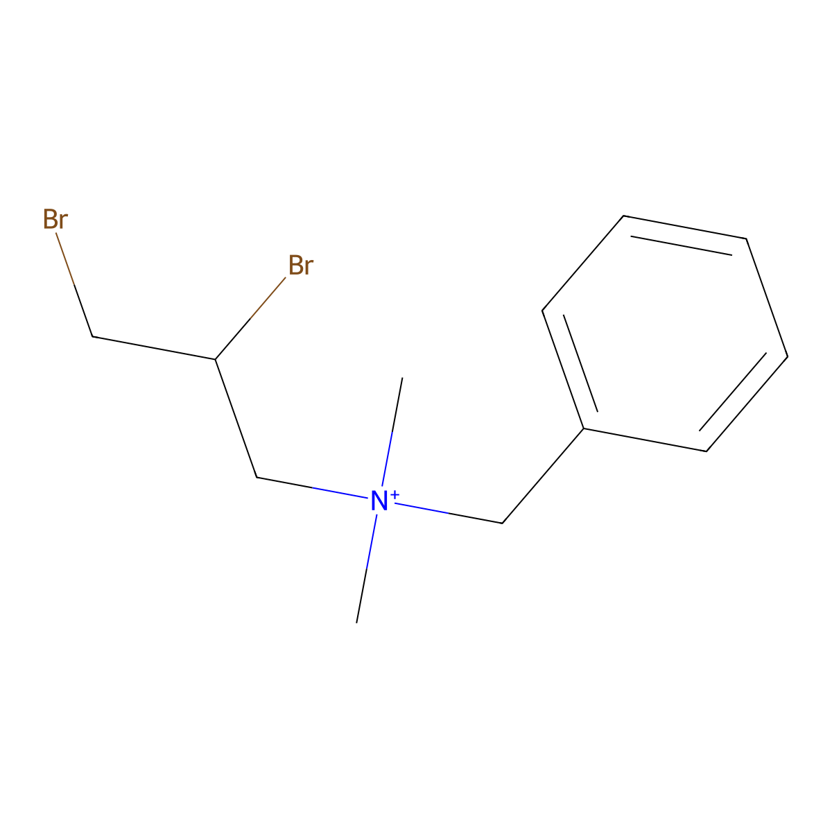 N-benzyl-2,3-dibromo-N,N-dimethylpropan-1-aminium molecular structure, CAS 131247-65-9