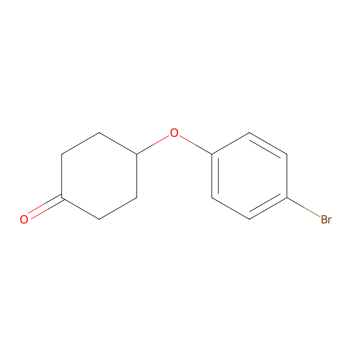 4-(4-Bromophenoxy)cyclohexanone molecular structure, CAS 1312478-74-2