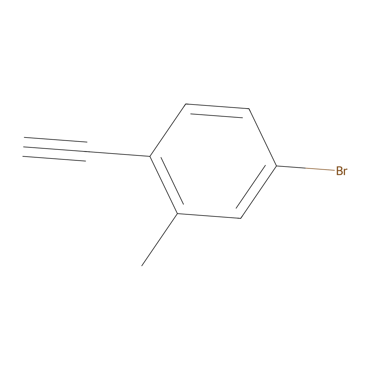 4-Bromo-1-ethynyl-2-methylbenzene molecular structure, CAS 1312479-78-9