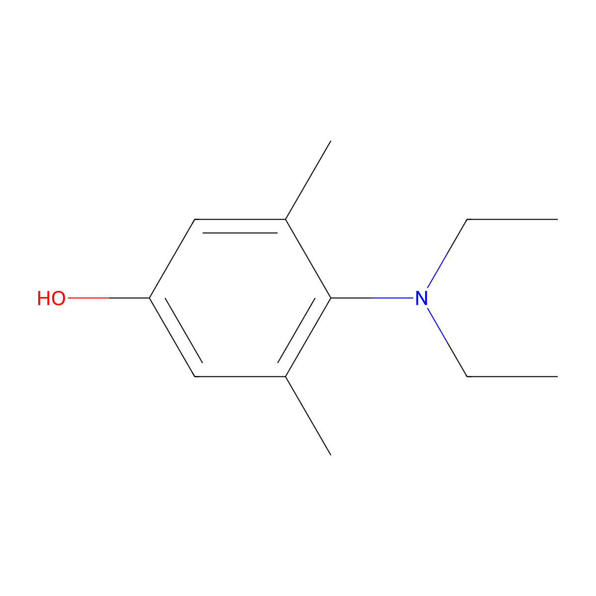 4-(Diethylamino)-3,5-dimethylphenol molecular structure, CAS 131249-82-6