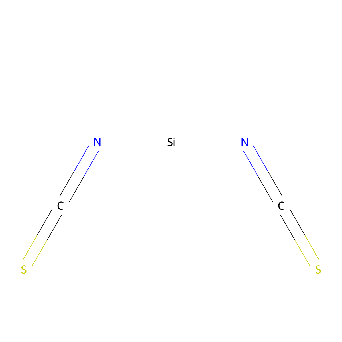 Silane, diisothiocyanatodimethyl- molecular structure, CAS 13125-51-4
