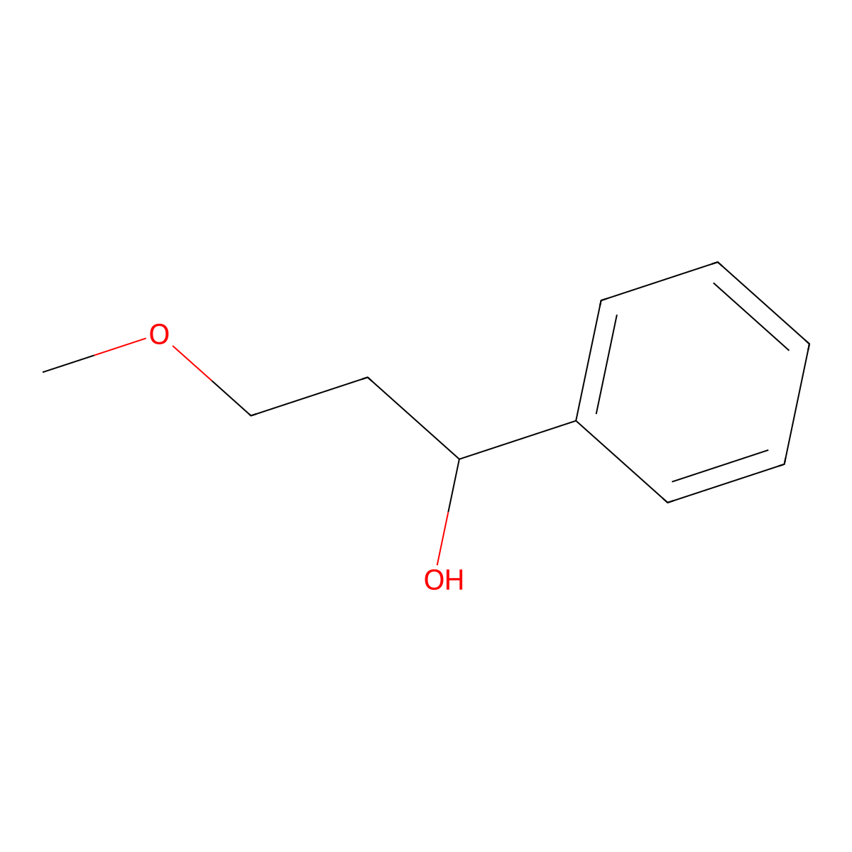 3-Methoxy-1-phenylpropan-1-ol molecular structure, CAS 13125-59-2