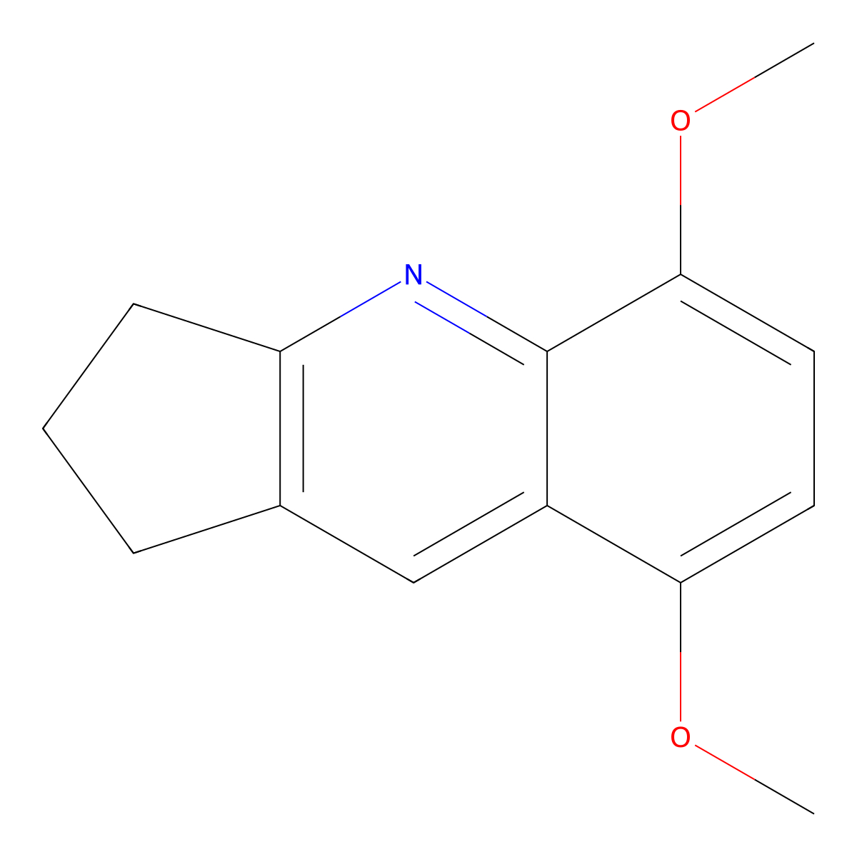 5,8-dimethoxy-2,3-dihydro-1H-cyclopenta[b]quinoline molecular structure, CAS 131251-73-5