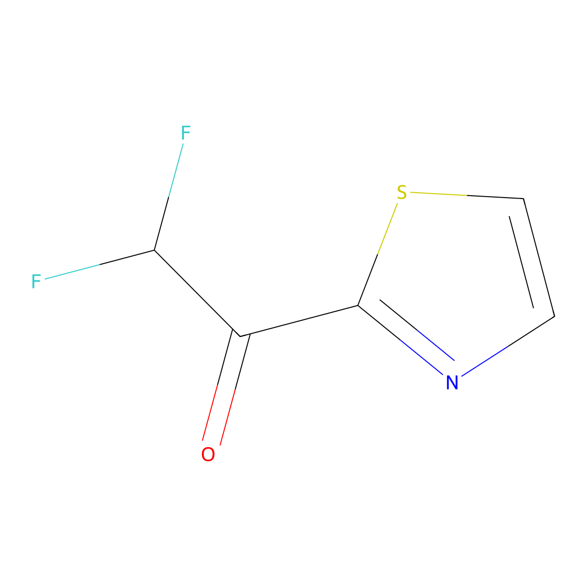 2,2-Difluoro-1-(1,3-thiazol-2-YL)ethan-1-one molecular structure, CAS 1312535-15-1