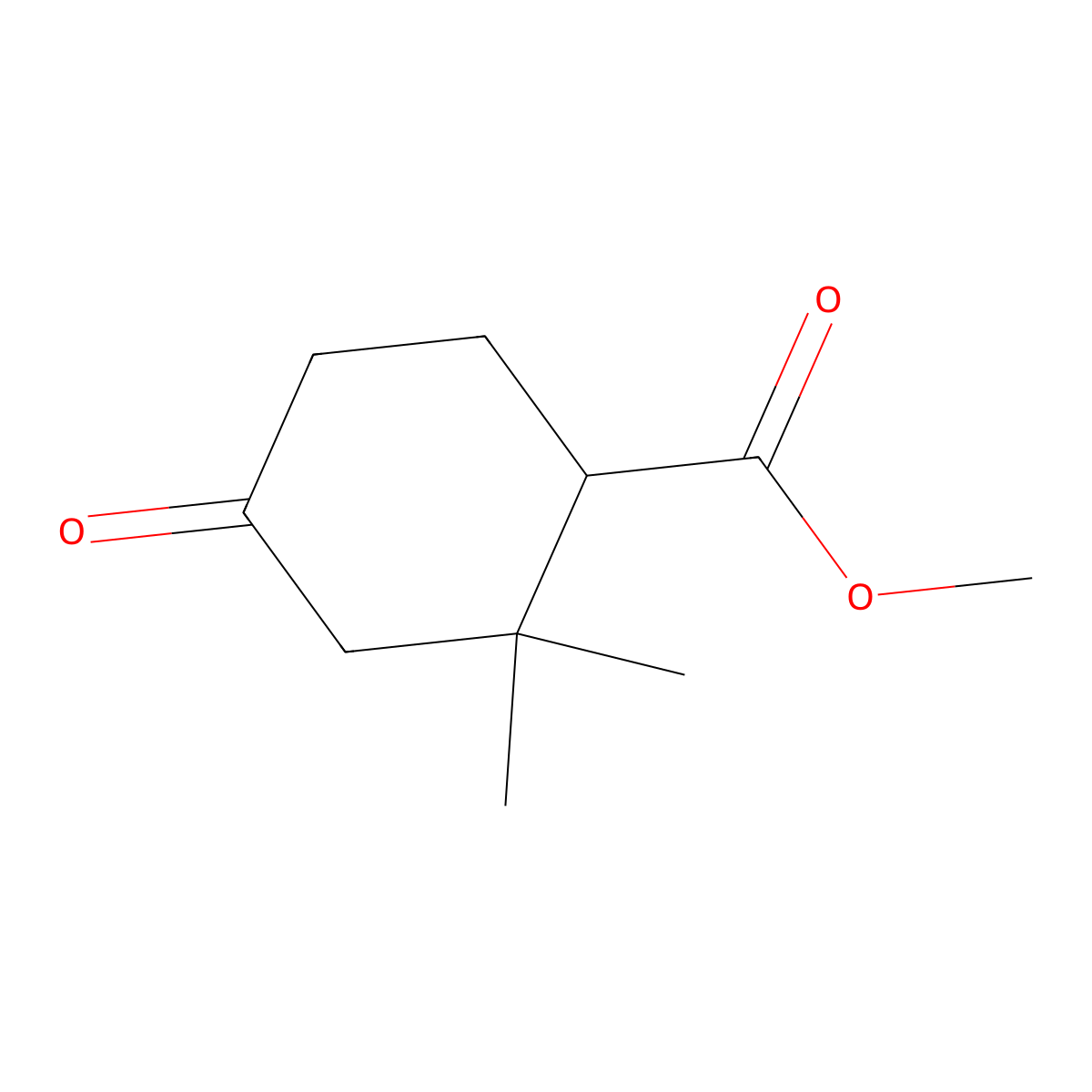 Methyl 2,2-dimethyl-4-oxocyclohexane-1-carboxylate molecular structure, CAS 1312535-32-2