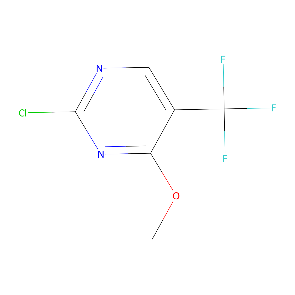 2-Chloro-4-methoxy-5-(trifluoromethyl)pyrimidine molecular structure, CAS 1312535-76-4