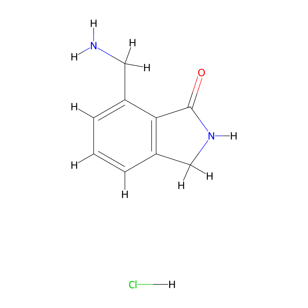 7-(Aminomethyl)isoindolin-1-one hydrochloride molecular structure, CAS 1312536-54-1