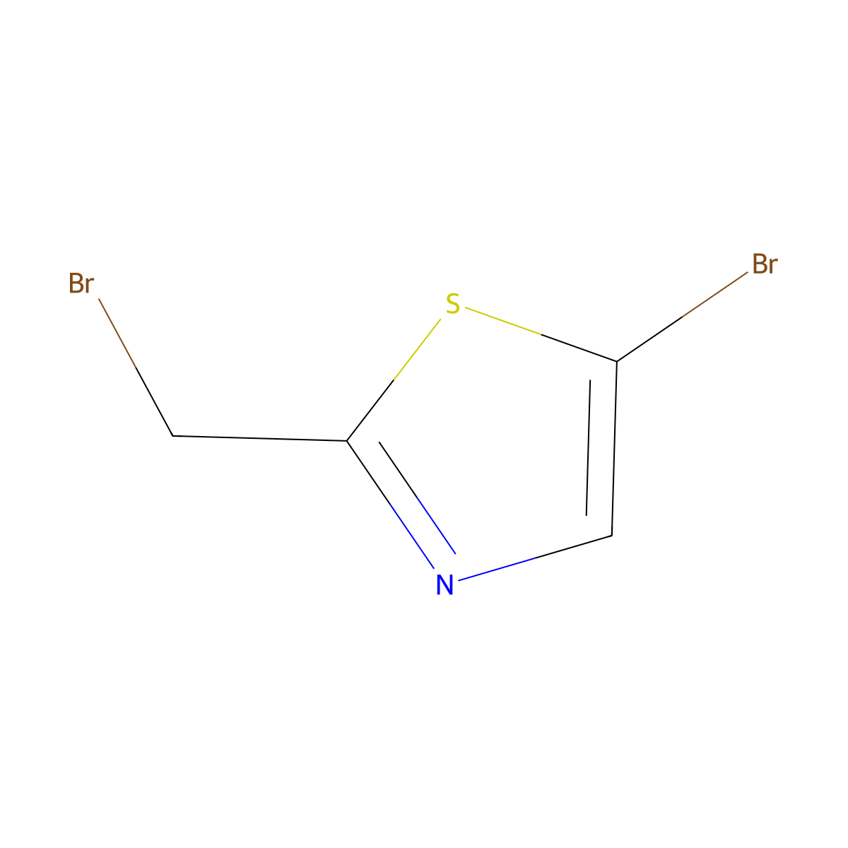 5-Bromo-2-(bromomethyl)-1,3-thiazole molecular structure, CAS 1312537-34-0