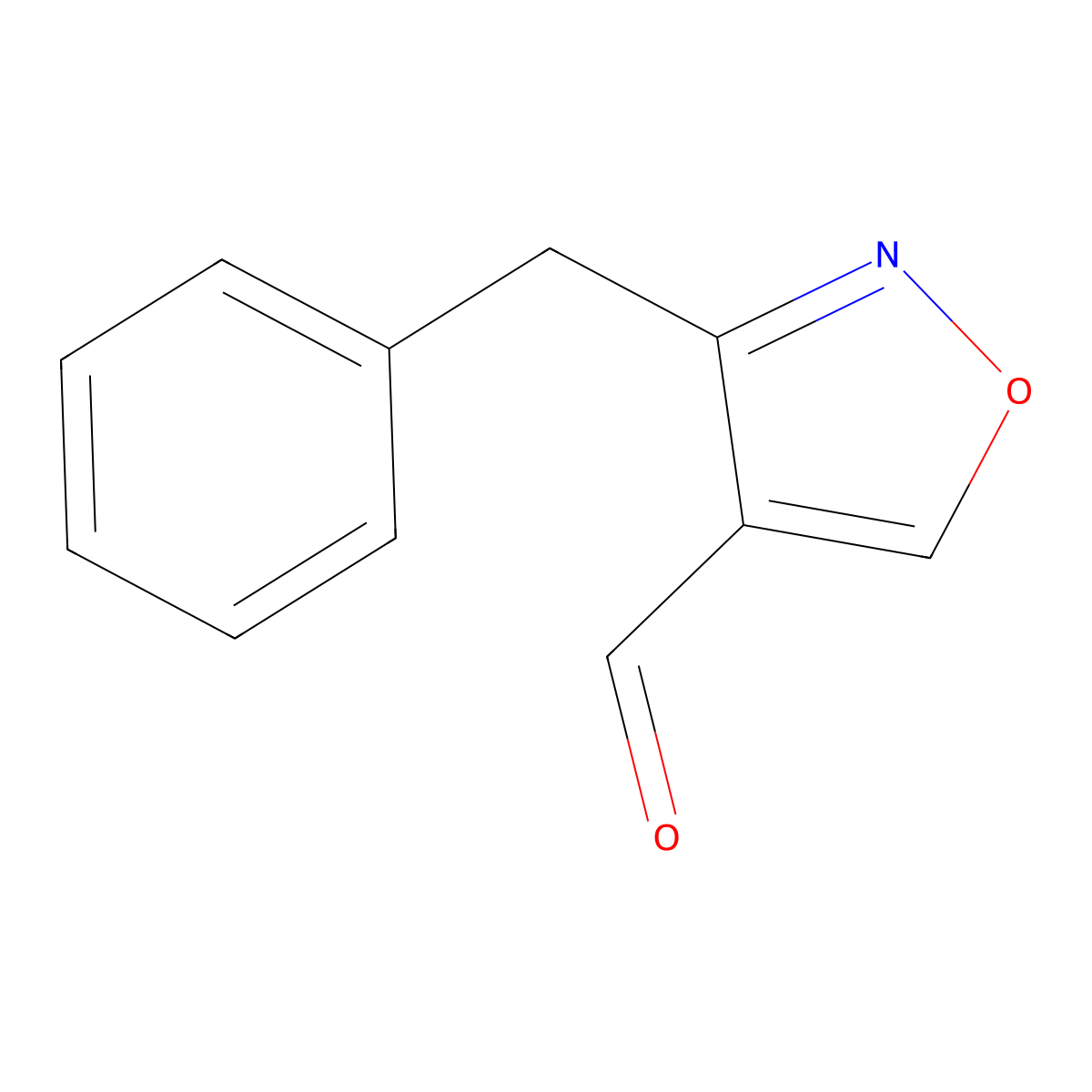 3-Benzyl-1,2-oxazole-4-carbaldehyde molecular structure, CAS 1312540-61-6