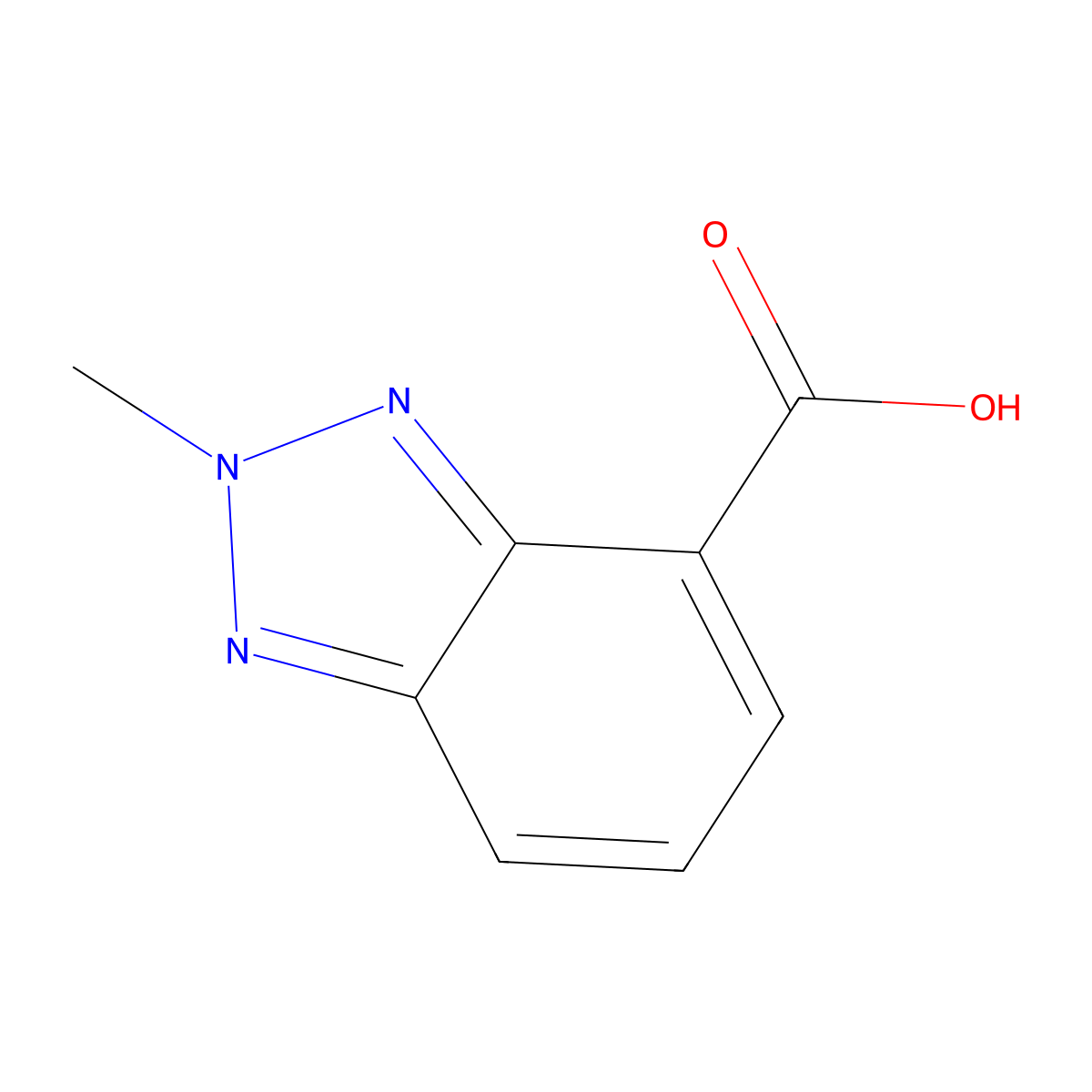 2-Methyl-2H-benzo[d][1,2,3]triazole-4-carboxylic acid molecular structure, CAS 1312556-55-0