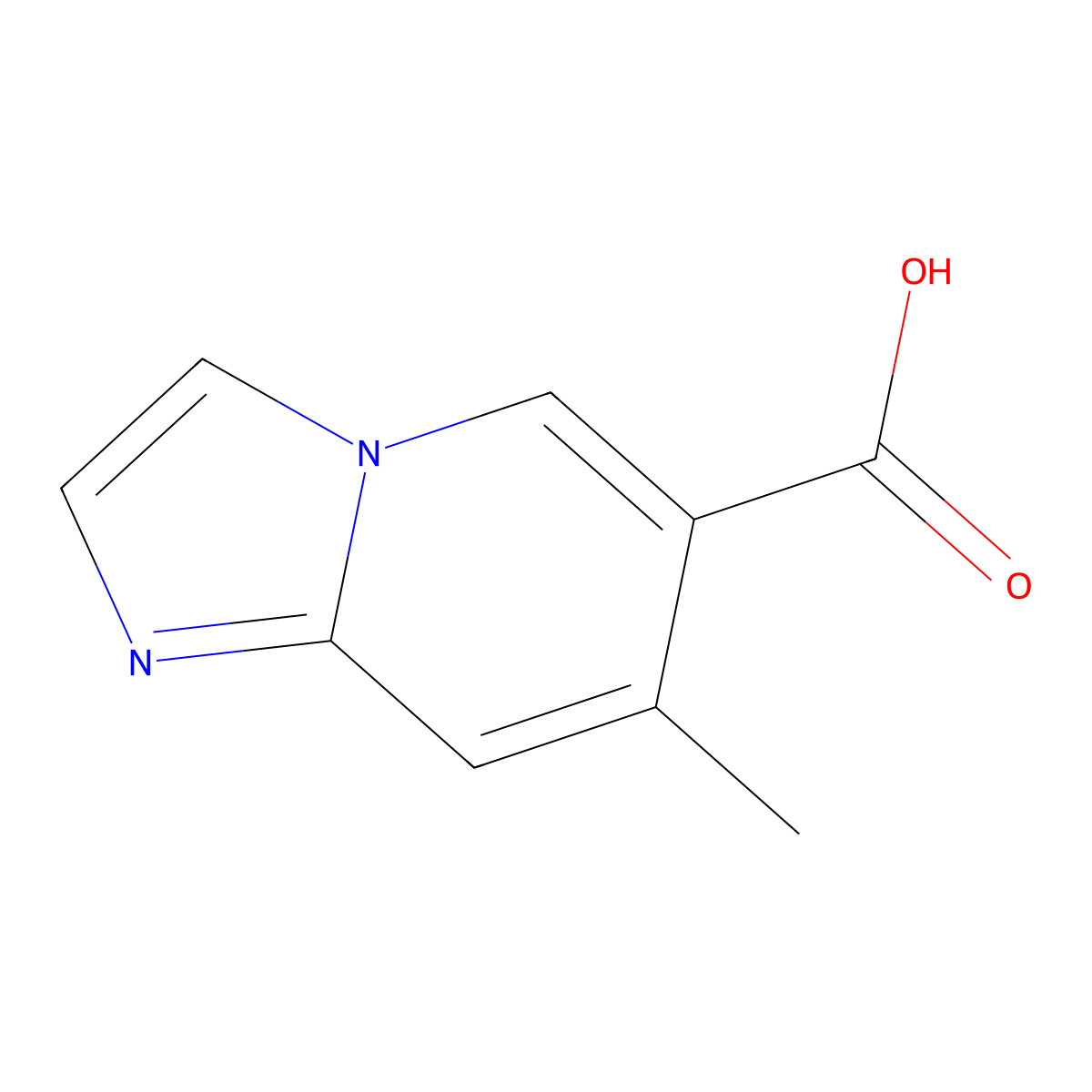 7-Methylimidazo[1,2-a]pyridine-6-carboxylic acid molecular structure, CAS 1312556-65-2
