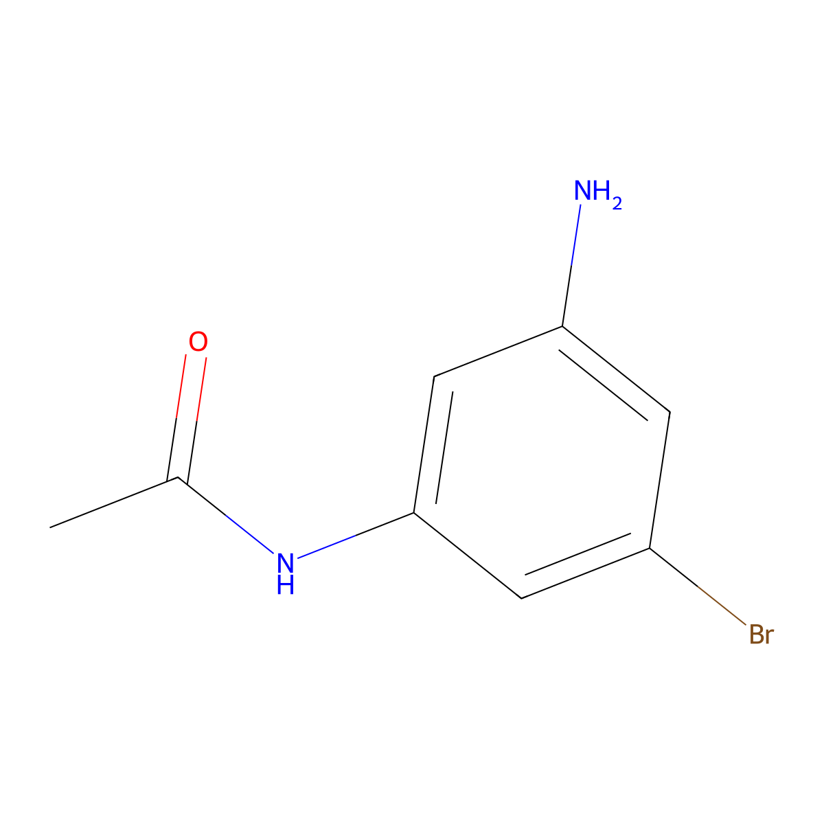 N-(3-amino-5-bromophenyl)acetamide molecular structure, CAS 1312572-80-7