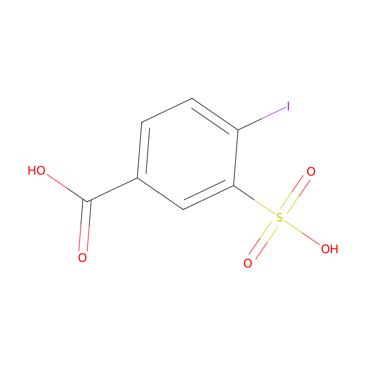 4-Iodo-3-sulfobenzoic acid molecular structure, CAS 1312586-89-2
