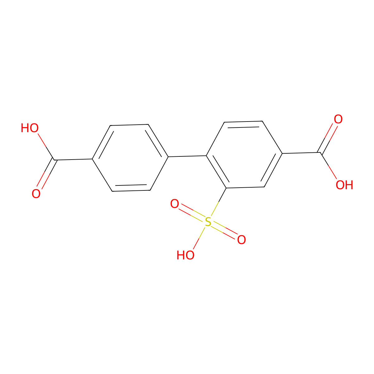 2-Sulfo[1,1'-biphenyl]-4,4'-dicarboxylic acid molecular structure, CAS 1312586-91-6