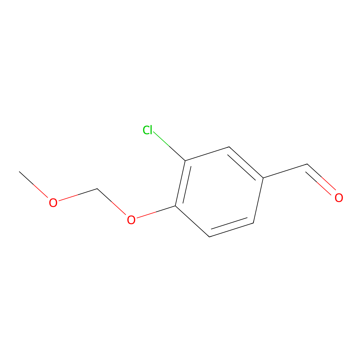 3-Chloro-4-(methoxymethoxy)benzaldehyde molecular structure, CAS 1312588-46-7