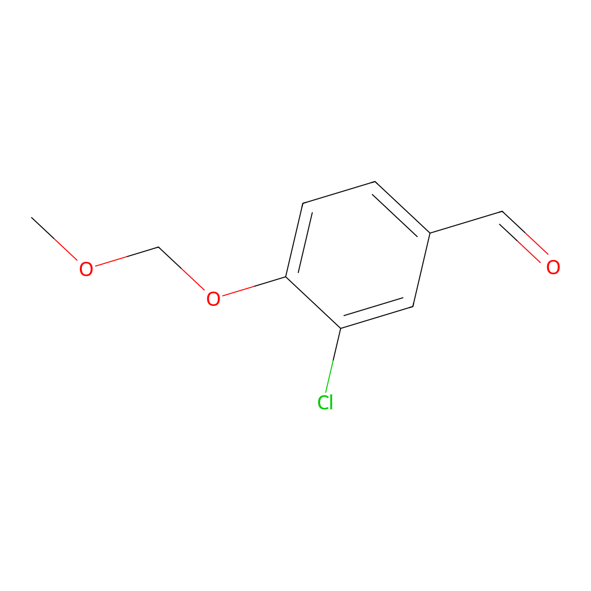 3-Chloro-4-(methoxymethoxy)benzaldehyde molecular structure, CAS 1312588-46-7