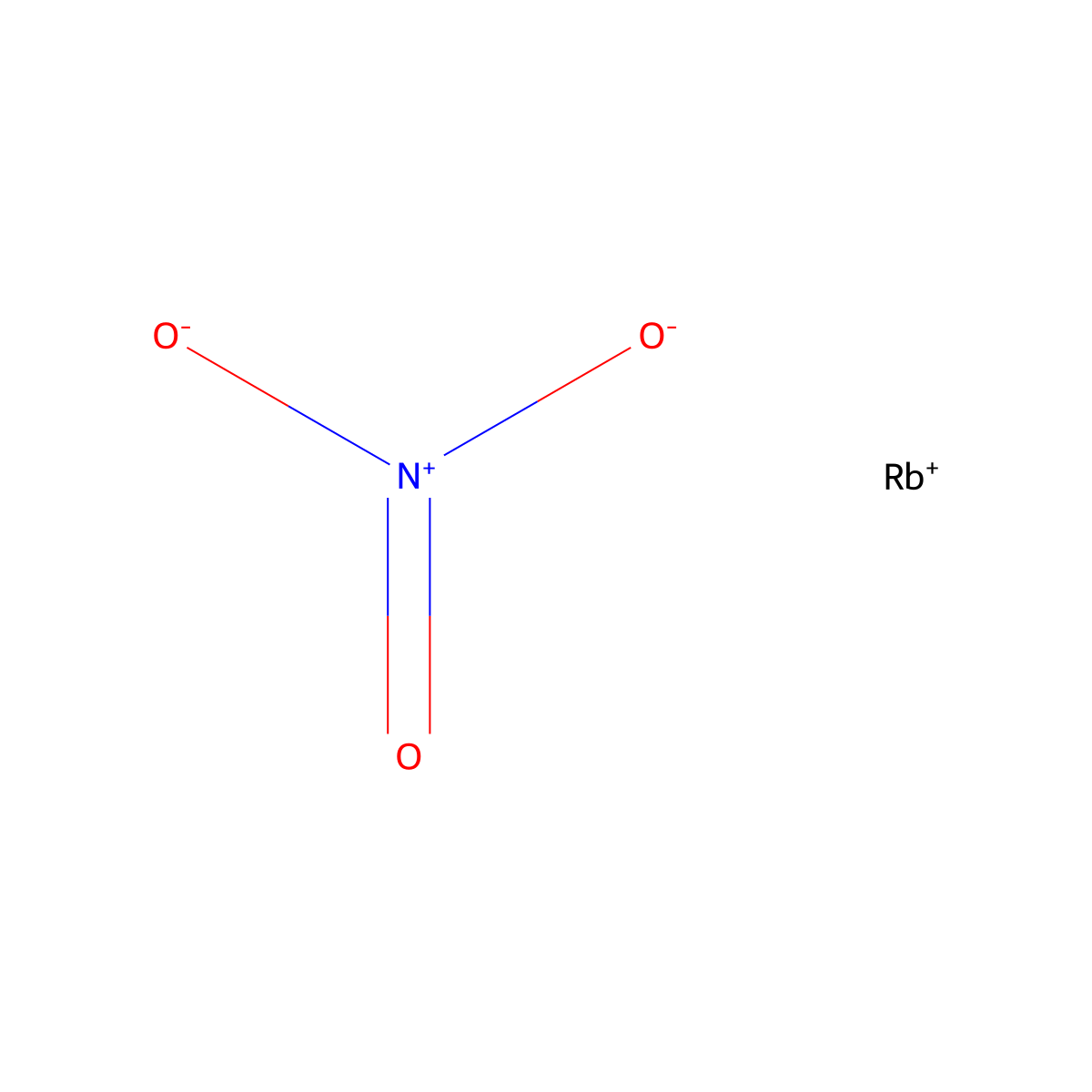Rubidium nitrate molecular structure, CAS 13126-12-0