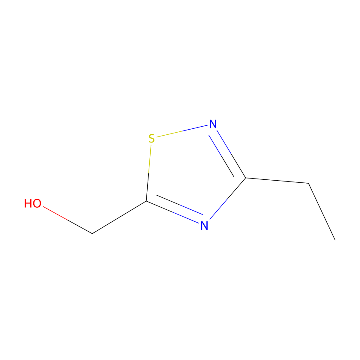 (3-Ethyl-1,2,4-thiadiazol-5-yl)methanol molecular structure, CAS 1312601-09-4