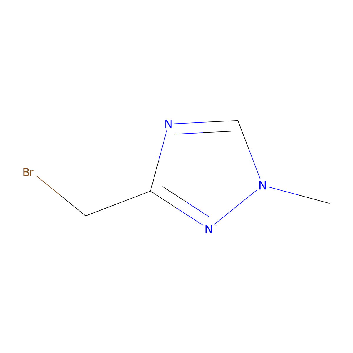 3-(bromomethyl)-1-methyl-1H-1,2,4-triazole molecular structure, CAS 1312601-14-1